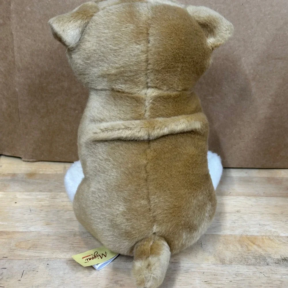 Aurora Miyoni Tots Bulldog Plush Unisex Small Tan White Realistic Excellent Cuti